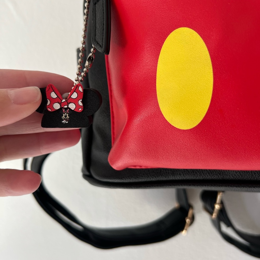 Disney Dani By Danielle Nicole Black Mickey Mouse Mini‎ Backpack With Mouse Ears - Picture 4 of 13